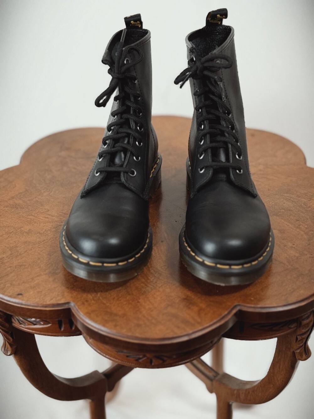 Dr. Martens 1460 Black Lace Up Combat Boot US Women's 8 #0006 Thailand